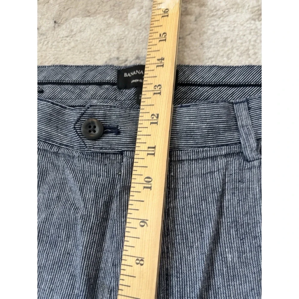 Banana Republic Linen blend‎ Shorts Mens 38x9 Navy Preppy Resort Vacation